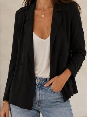 Zadig & Voltaire Classic Black Double-Breasted Women's Blazer